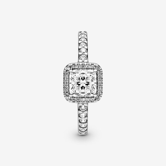 Square Sparkle Halo Ring 💍 - Picture 4 of 5